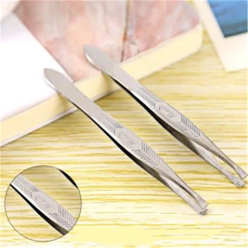 

Eyebrow Tweezer Oblique Pliers Pull Eyebrow Stainless Steel Forceps Moustache Pull Beauty Makeup Tools Hair Removal Eyebrow Clip