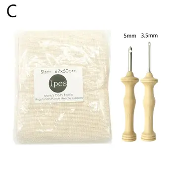 

2/3pcs Embroidery Monks Cloth Knitting Punch Threader Needle Sewing Accessories N58C