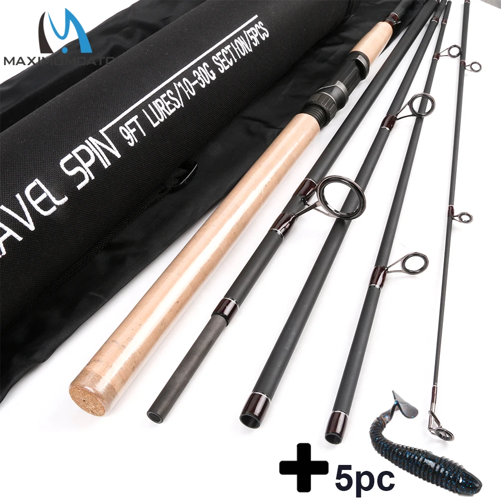 Maximumcatch Travel Spin Fishing Rod 9FT 5sec Lure Weight 10 30g With