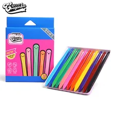 Напрямую от производителя продажи стиль 12 цветов треугольник пластиковые мелки детский карандаш креативные канцелярские кисти Настраиваемые