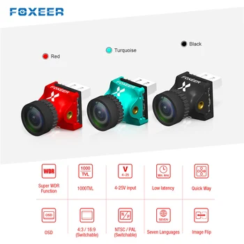 

In Stock Foxeer Predator 4 WDR 4ms Low Latency 1000TVL OSD 4:3 16:9 NTSC PAL FPV Racing Camera for RC Drone Replacement Parts