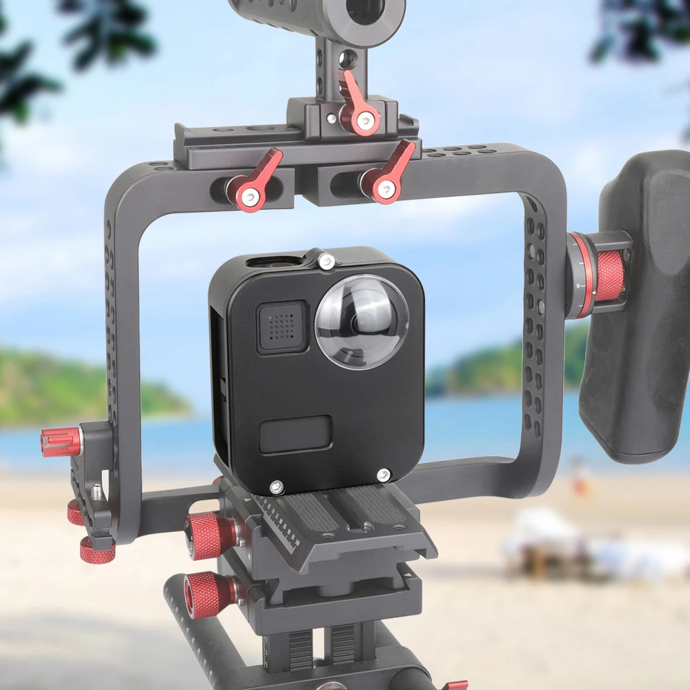 Чехол для спортивной камеры для GoPro Max, черная крышка для объектива PU439B, корпус, чехол с ЧПУ, защитный чехол из алюминиевого сплава