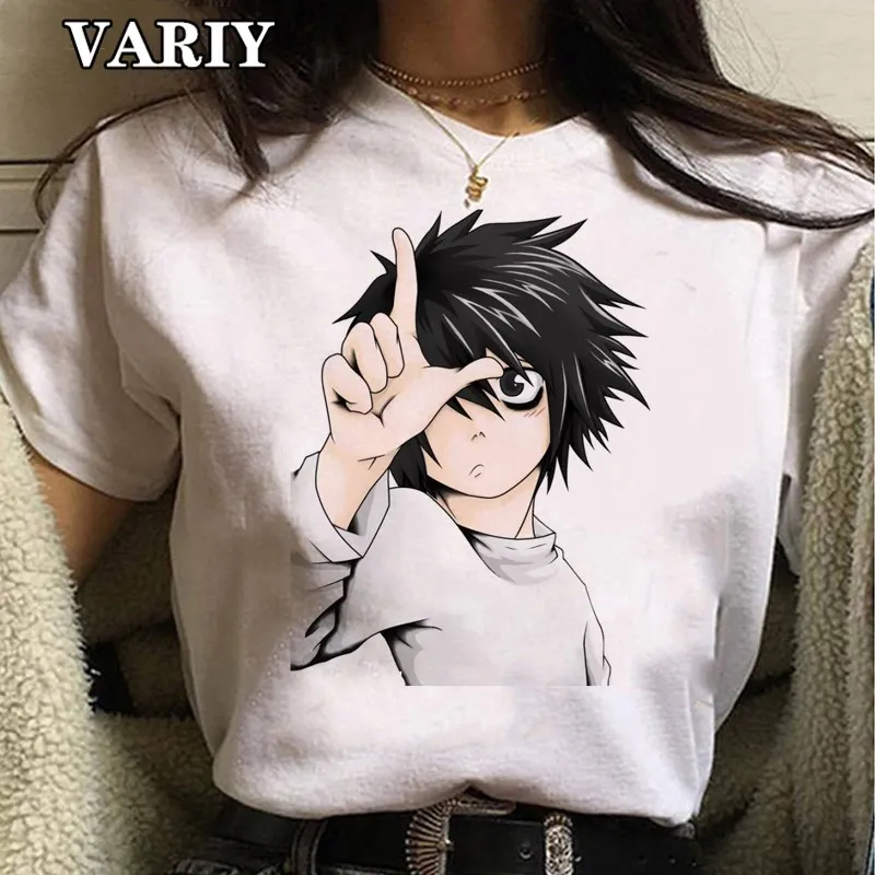 Футболка Для женщин топ тетрадь смерти Аниме Bleach Ичиго принтовые тройники Harajuku