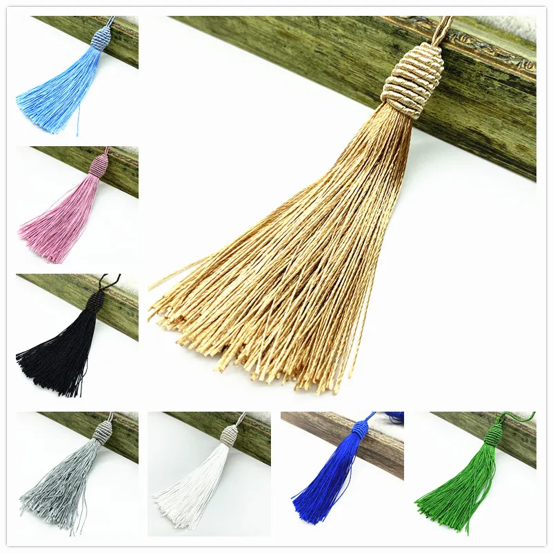 6pcs/lot 15cm Hanging Rope Silk Tassels Fringe Sewing Bang Tassel Trim Key DIY Embellish Curtain Access #RoLi Tassel Fringe Tassel Decoration Tassel Accessories Tassel Trim Mini Tassels Bookmark Tassels Silky Floss Tassels Leather Tassels Fluorescent Tassels