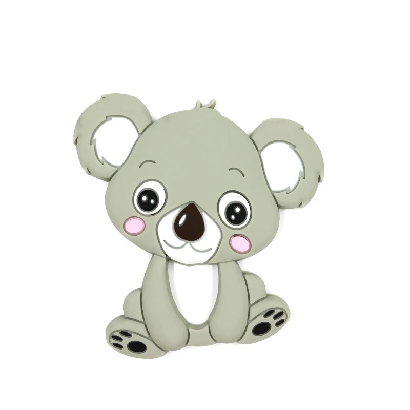 LOFCA 20 шт. Koala детский Прорезыватель Соска-подвеска для животных пищевой силиконовый без бисфенола А детский грызунок жевательный подарок для кормления