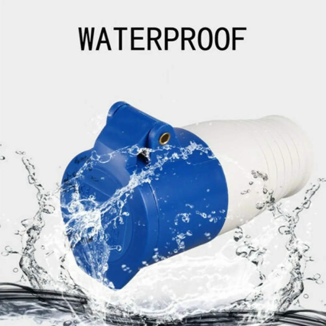 

+ Заземляющая промышленная Водонепроницаемая штепсельная розетка 16 А 240 В 2P 3 Синяя заземляющая + заземляющая * промышленная штепсельная вилка IP44