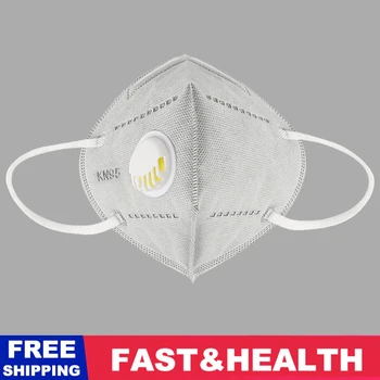 

10pcs kn95 Face Masks With Breathing Valve Filter Fold Mask Anti Dust Respirator Air Purifying Mask Mascarillas Masque Masker