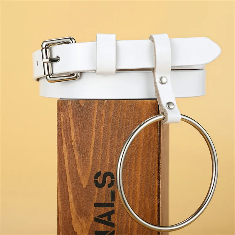 

Women's Genuine Leather Square Buckle Small Belts Simple Desigen Youth Girl and Student Waist Belt Female Intimate Accessories