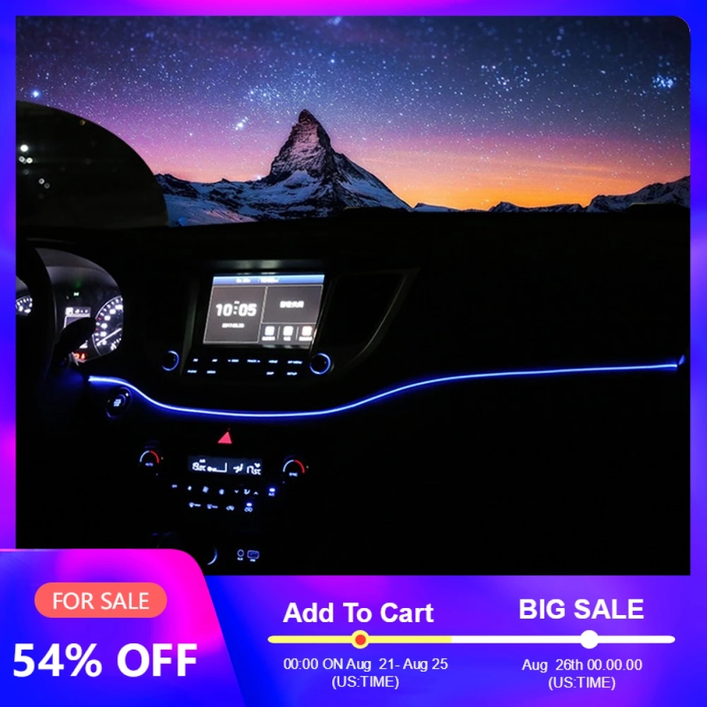 

Instrument Panel Trim Atmosphere Light For Hyundai Tucson 2015 2016 Interior LED Blue Dashboard Frame Light For Tucson 2017 2018