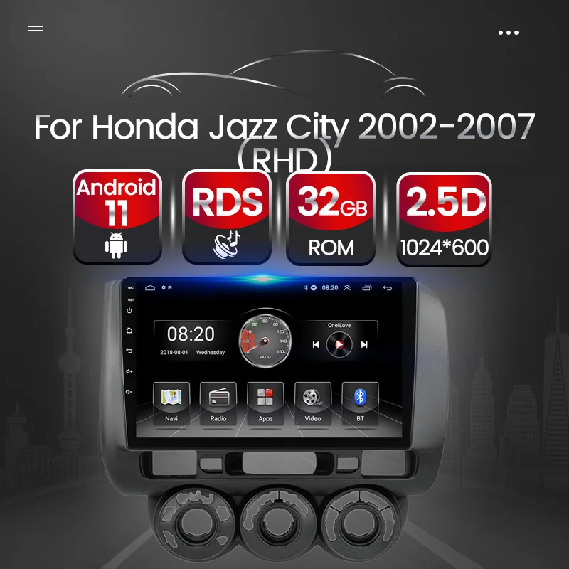 Автомобильный мультимедийный плеер TOMOSTRONG Android 11 навигация для Honda Fit Jazz