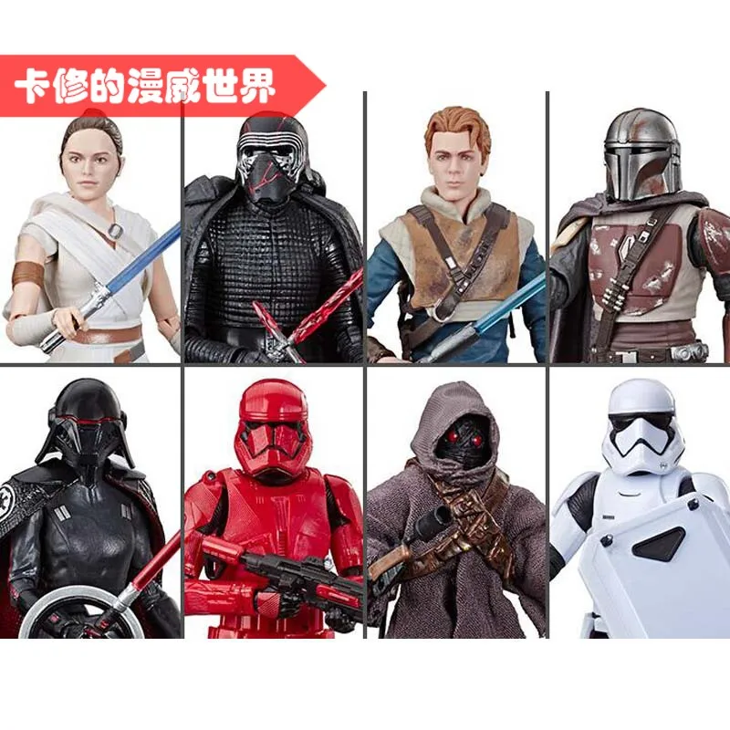 Hasbro starwars The Black SeriesThe Mandalorian Rey Imperial Stormtrooper Kylo Ren anime action &amp toy figures model toys | Игрушки и