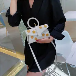 Импортные женские новые 2019 летние трапециевидные цветочные сумки через плечо портативные маленькие квадратные сумки