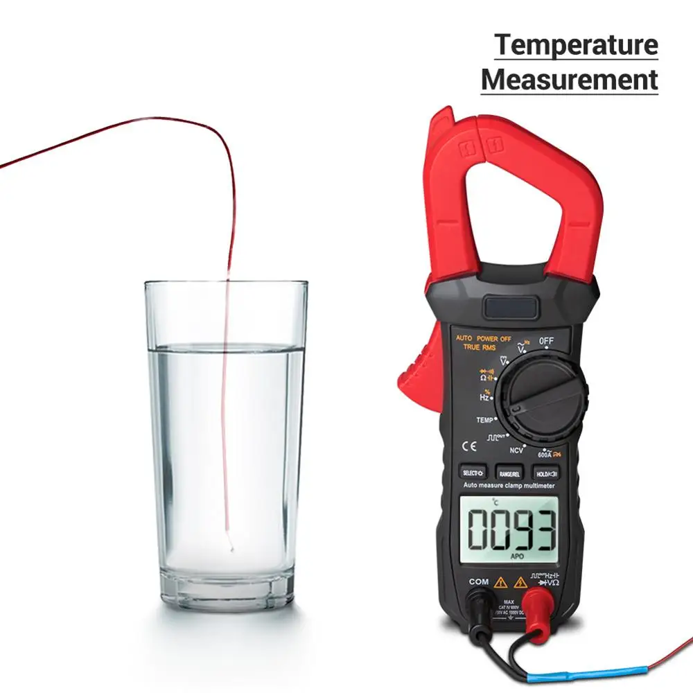 US $23.63 St209 Digital Multimeter Clamp Meter 6000 Counts True Rms Amp DcAc Current Clamp Meter Meters Voltmeter 400v Car Range Tool