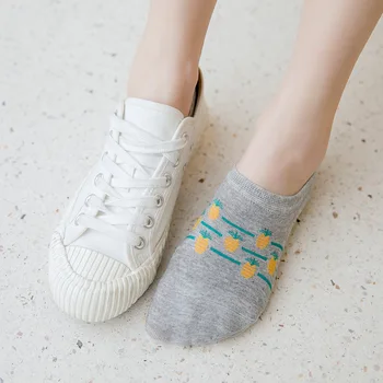 

4 Pair Woman Slippers Socks * thin, slip-resistant, silica gel, fashionable style, cotton * short socks