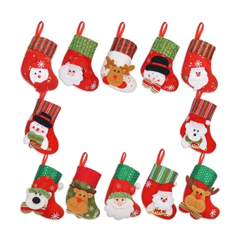

Christmas Mixed Set Mini Stockings, 12pcs