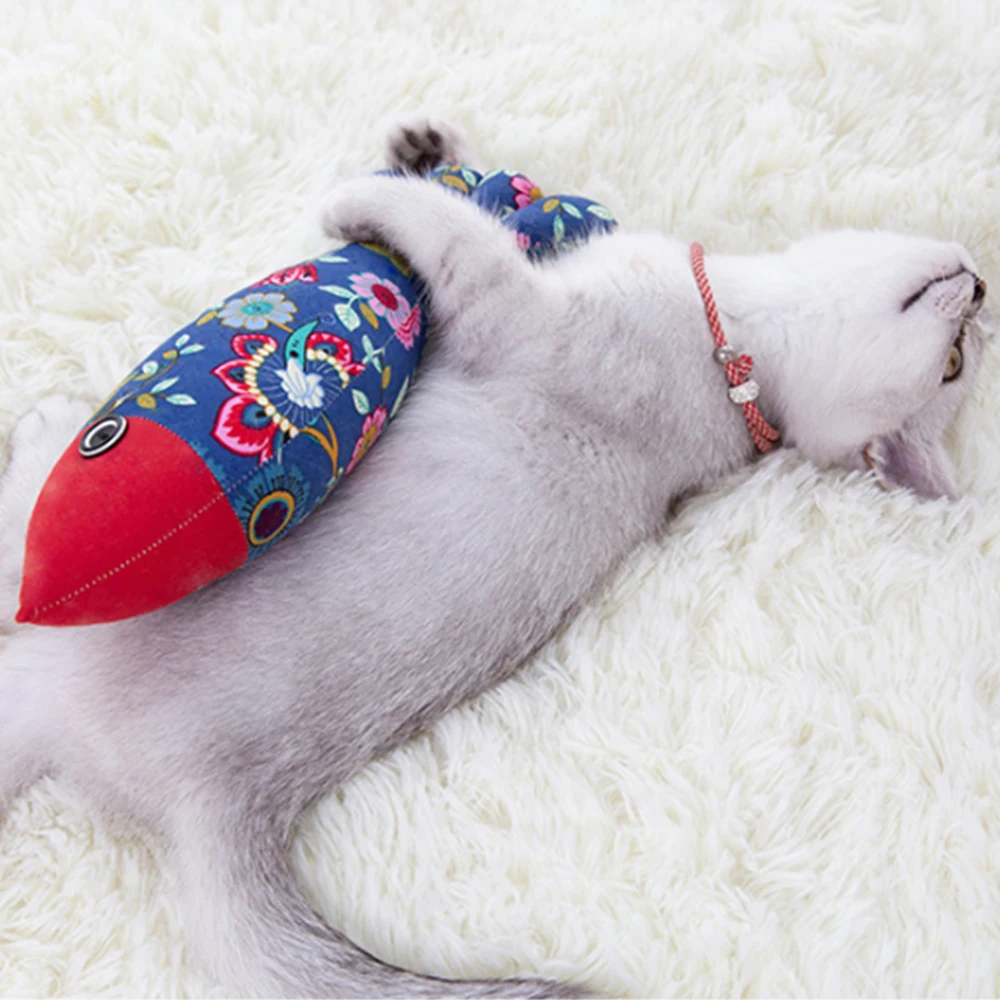 

Fish Pillow Pet Interactive Training Toys Cat Supplies Pet Fish Shape Cats Catnip Toys Fancy Simulation