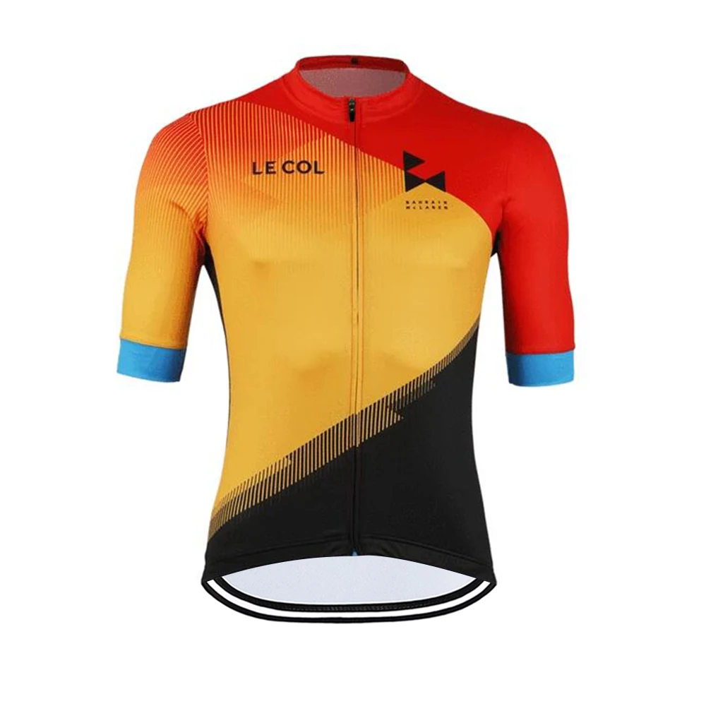 LE COL Men Short Sleeves Cycling  Jersey  Mountain Racing Cycling Tops Shirts Summer MTB Bike Wear Clothes Ropa Maillot Ciclismo