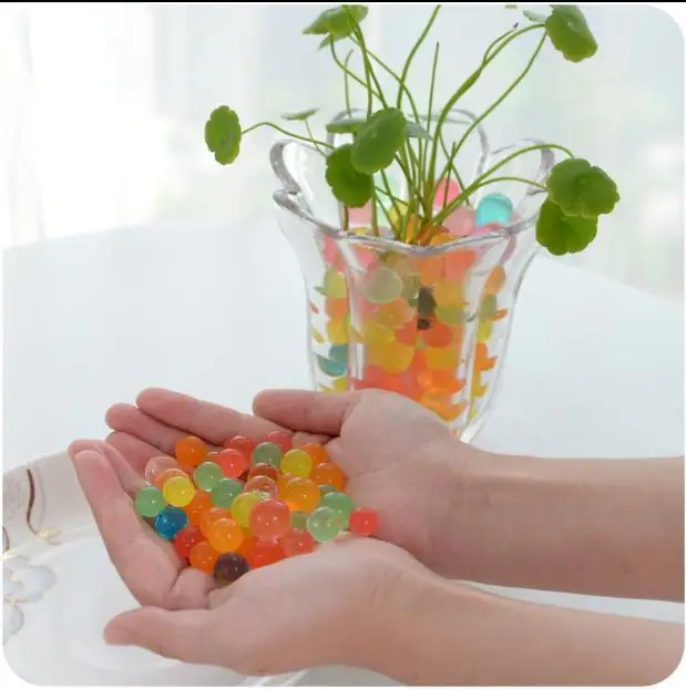 

Big promotion Home Decor Crystal Soil Hydrogel Water Bead Mud Plants flowers potted fruit Grow Ball Wedding Growing Bulbs 80 pcs