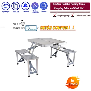 aluminium folding table & chair set
