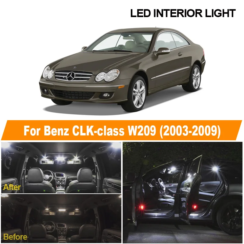 15 шт. подсветка для салона Mercedes Benz CLK class W209 CLK320 CLK430 CLK350 CLK500 CLK550 2003-2009 | Автомобили и
