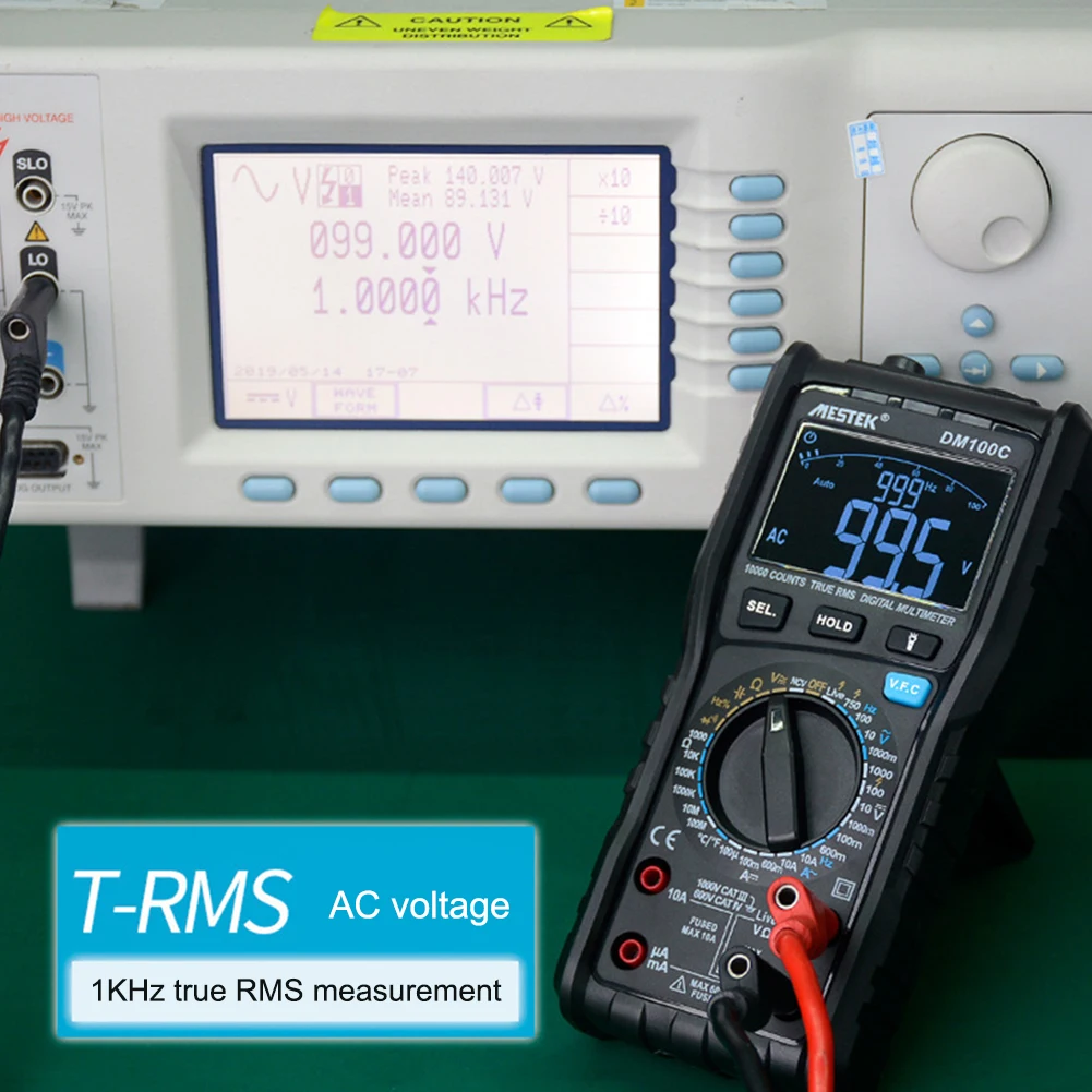 MESTEK 10000 отсчетов True RMS Многофункциональный цифровой мультиметр Измерение AC/DC Напряжение Ток Сопротивление Емкость