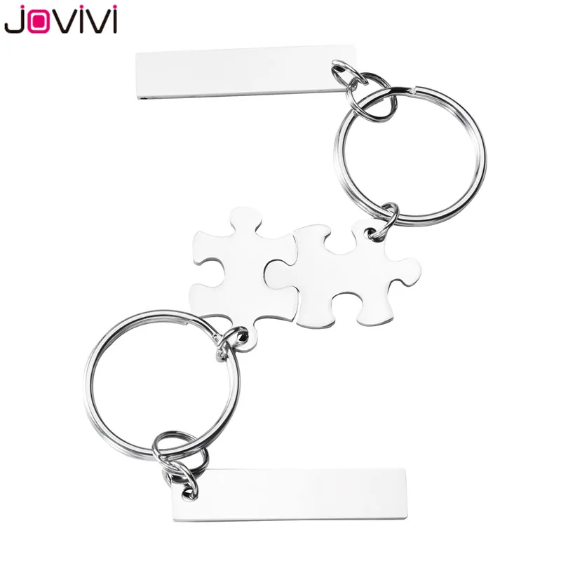 Брелок Jovivi из нержавеющей стали для ключей 2 шт. прямоугольный брелок-пазл в виде
