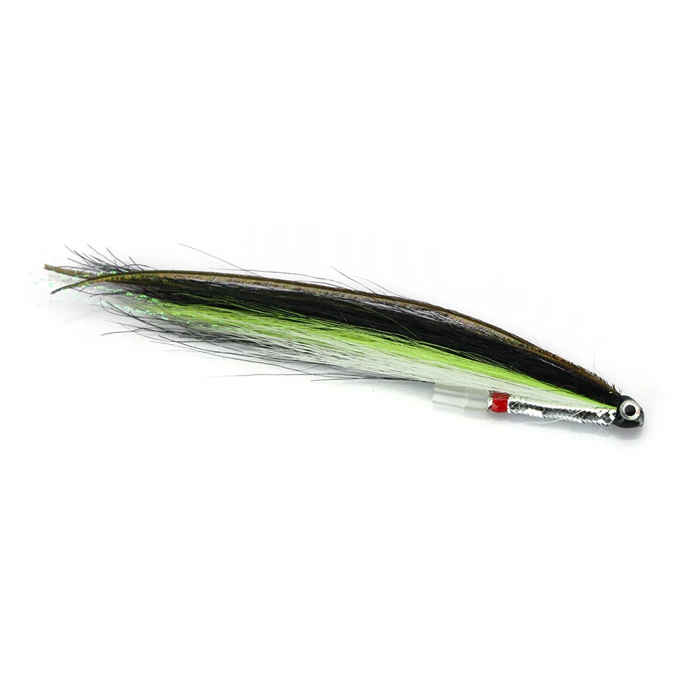 Elver Sunray черный зеленый лосось мух морской форели пластиковые трубки(8-pack