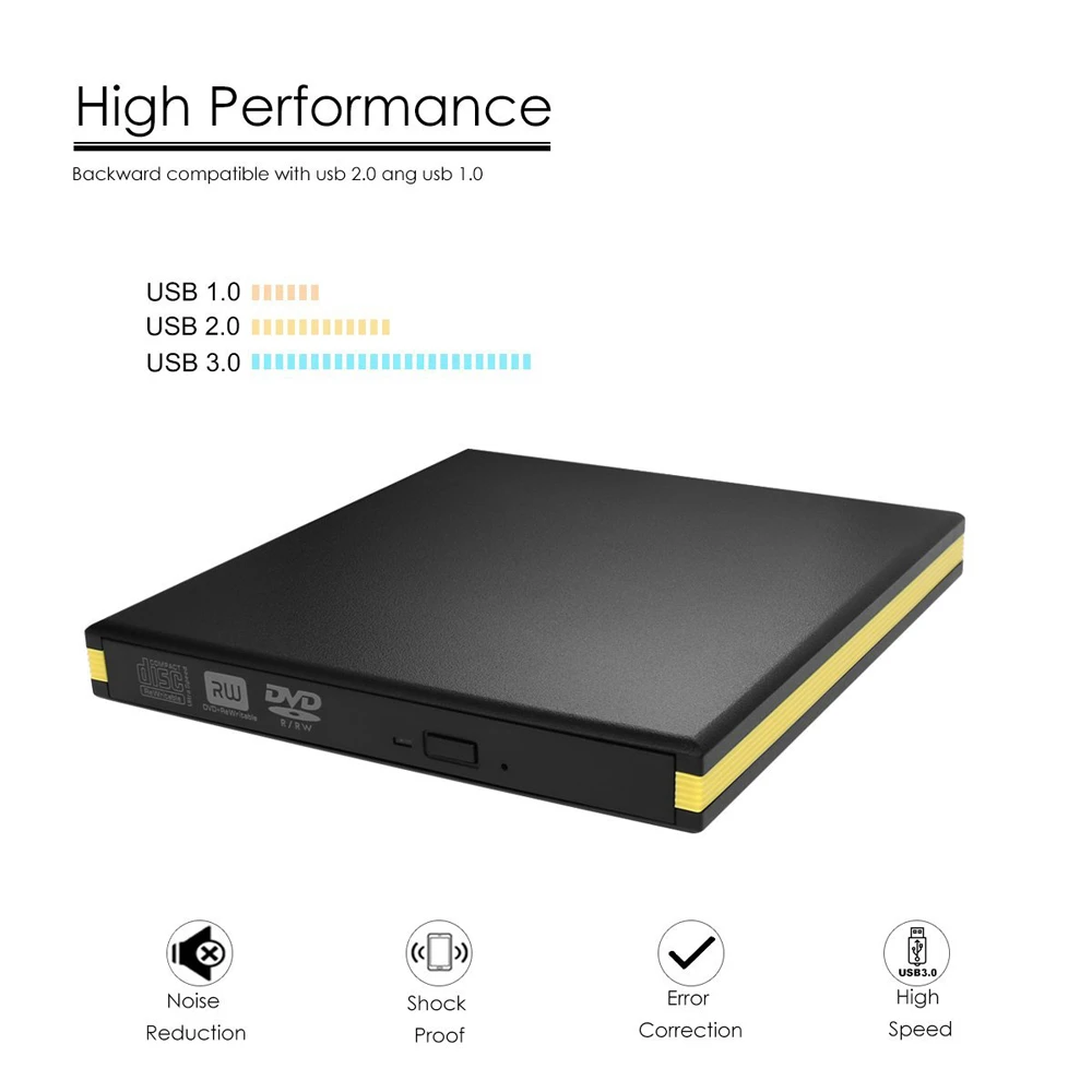 USB 3,0 внешний dvd-RW двухслойный dvd-носитель проигрыватель компакт-дисков RW Drive писатель горелки для WINDOWS Win XP/7/8/10 рабочий стол MAC ноутбука ПК XiaoMi