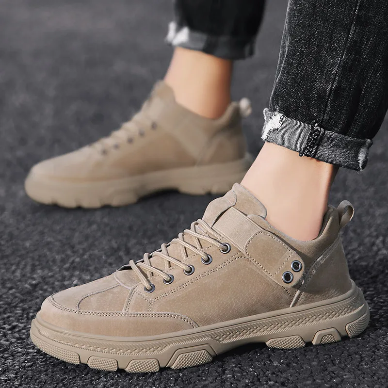 

2020 New Style Spring MEN'S SHOES Martin Boots Low Top Versatile Casual Shoe Small Leather Shoes Autumn Men Shoes Trend