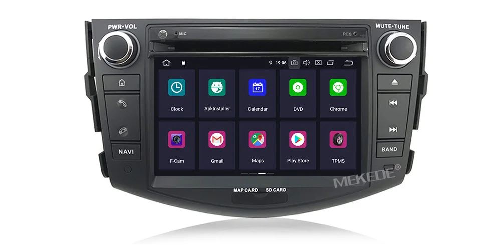 Discount MEKEDE PX5 4+64G  android 9.0 car dvd gps navigation player For Toyota RAV4 Rav 4 2007-2011 car radio Multimedia stereo 8 core 9