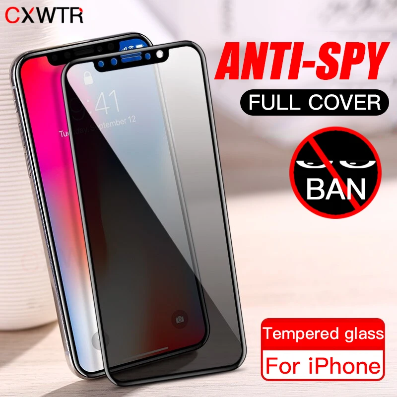 

3D Curved edge Full Cover Anti Spy Peeping Glare Privacy Screen Protector For iPhone X XS MAX XR 6 6S 7 8 Plus Tempered Glass