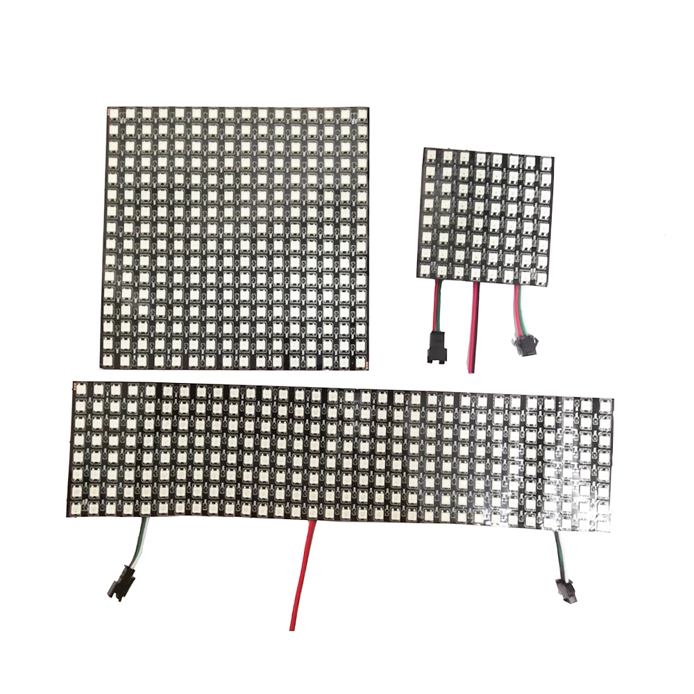 WS2812B RGB гибкий 8x8 16x16 8x32 Пиксельная Панель Матричный экран WS2812 IC светодиодный