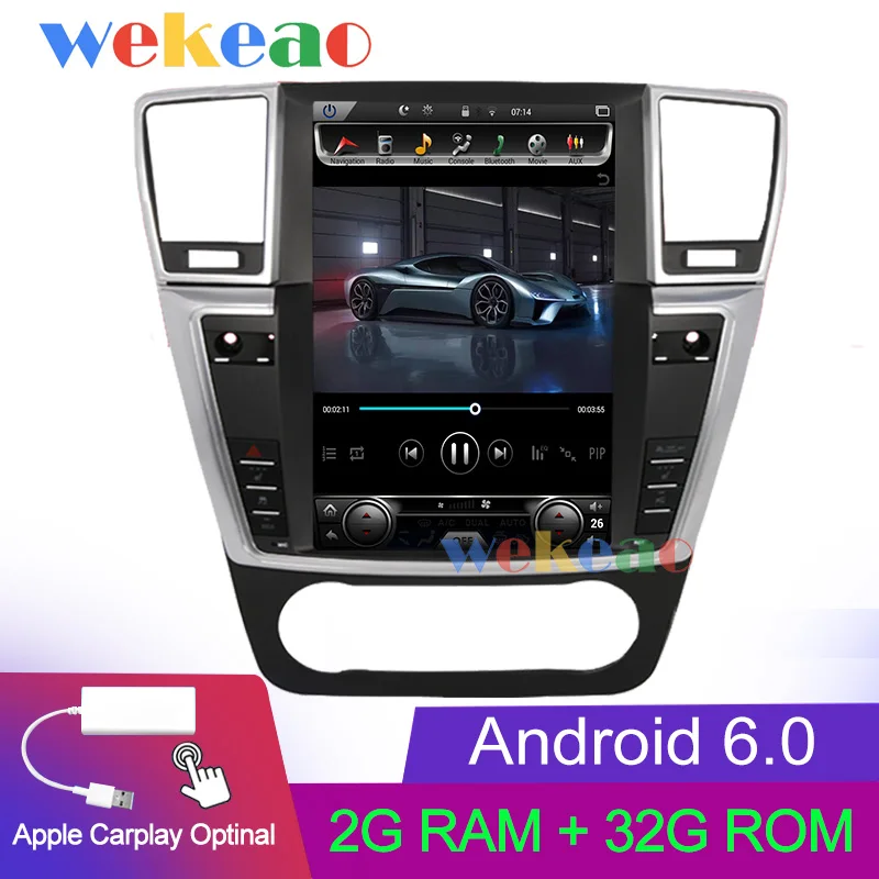 Android Car Radio Wekeao вертикальный экран Tesla стиль 12,1 ''Android 6,0 Автомобильная Радио gps навигация для Mercedes Benz GL DVD Автомобильный плеер 4G 2012 - Цвет: Android Car Radio