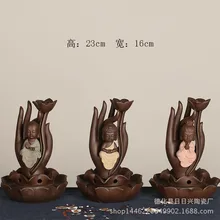 Бергамот курильница с обратным потоком Гуаньинь Будда земное сокровище копченые благовония горелка Бытовой ручной работы предметы мебели