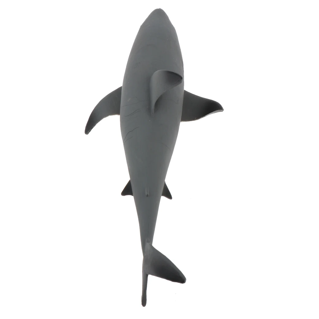 18cm Great White Shark Realistic Sea Animal Figure Solid Plastic Toy Model