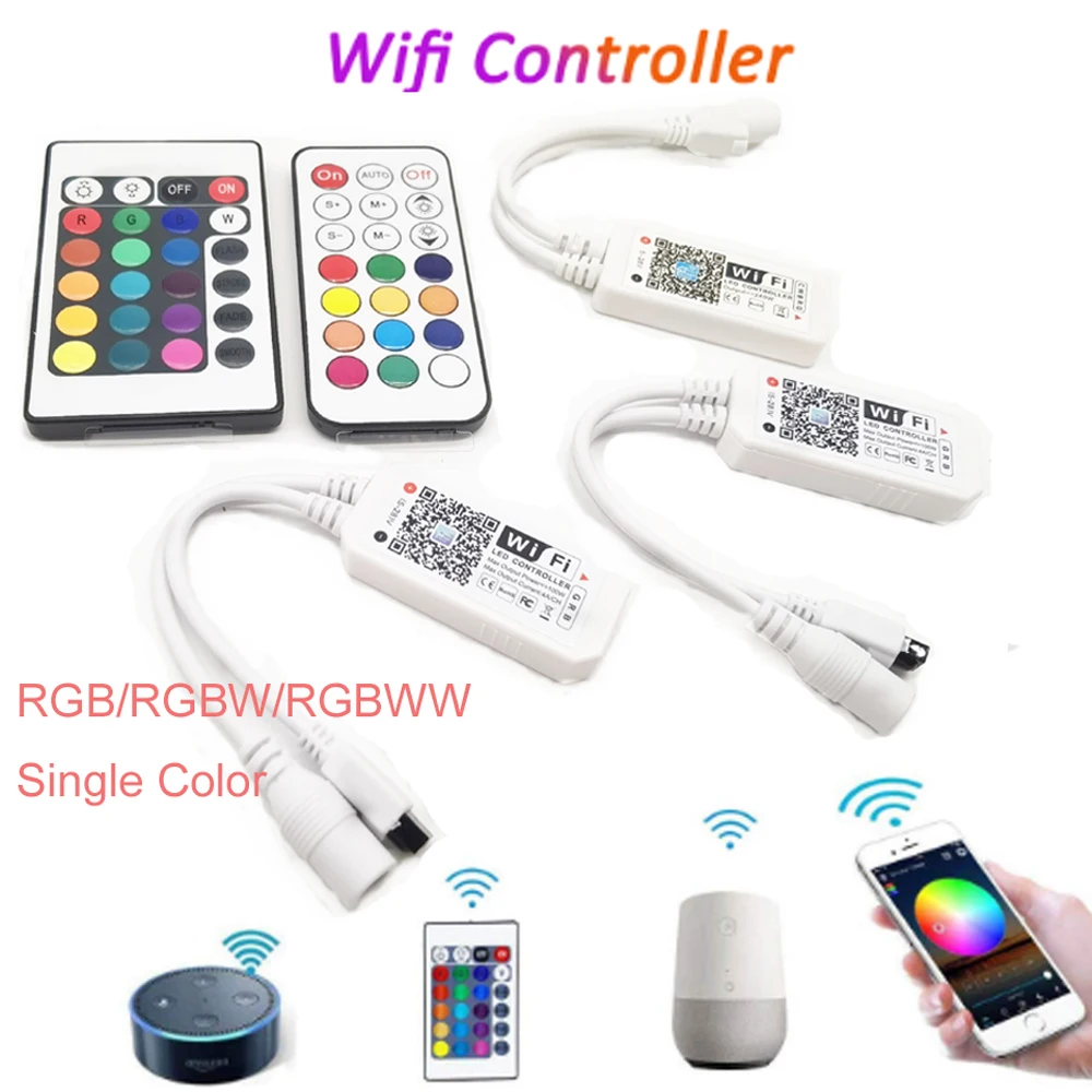DC5V 12V 24V RGB Led Wifi Controller RGBW RGBWW Bluetooth WiFi LED