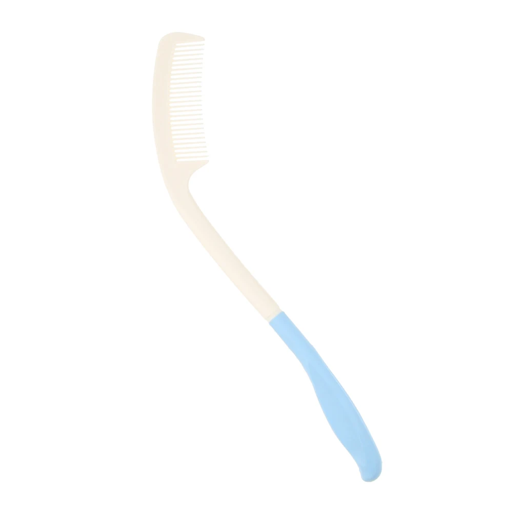 Skid Long Reach Handle Handheld Plastic Hair Comb Hairbrush Tool For Elderly Arthritis, 38cm/ 14.82inch
