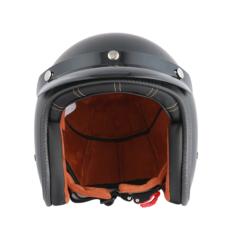 

2021 New DOT Open Face 3/4 Motorcycle Helmet Retro Vintage Motorbike Quick Release Buckle Moto Bike Motocross Helmets