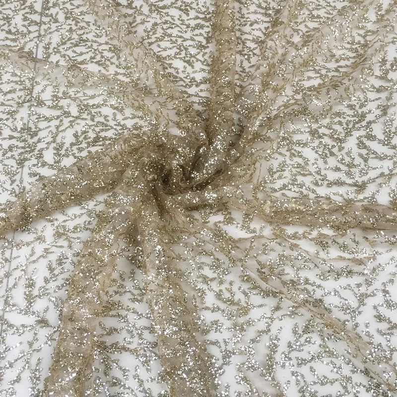 Width130cm горячая штамповка Марля блеск цветочный узор сетчатая ткань для DIY свадебное платье Декор Горячая популярная блестящая ткань