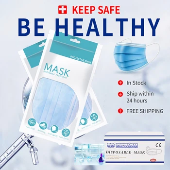 

Protective Mask 200pcs High Quality Thickened 3 layer Safety Filter Mask Anti Dusts bad smell Disposable Mouth Mask Respirator