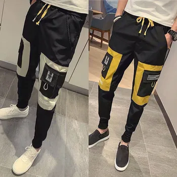 

2019 New Autumn High Treet Pants Men Fashion Brand Trousers Men Streetwear Mens Joggers Pants Cargo Black Kargo Pantolon Males