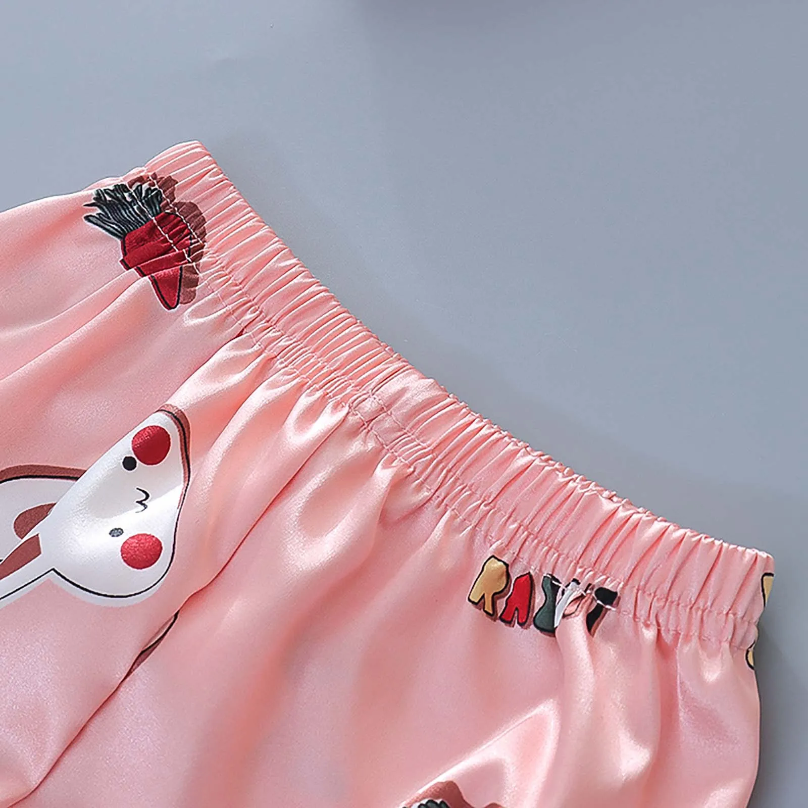 Toddler Kids Girls Boys Pajama Sets Long Sleeve Lapel Buttons Blouse Top+Pant Satin Silk Casual Homewear Sleepwear Nightwear