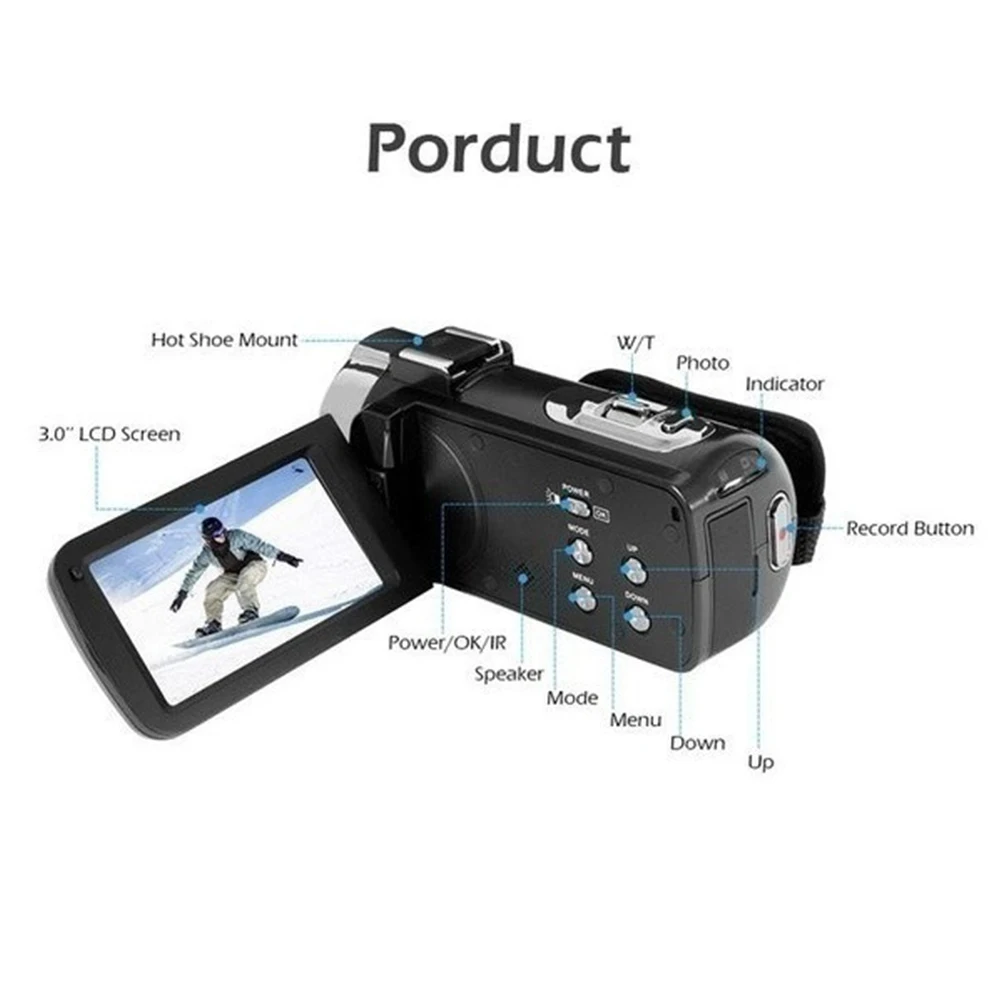  Cewaal WIFI Digital Camera Portable Night Vision Digital Camcorder HDMI 4K Photo Professional DSLR 