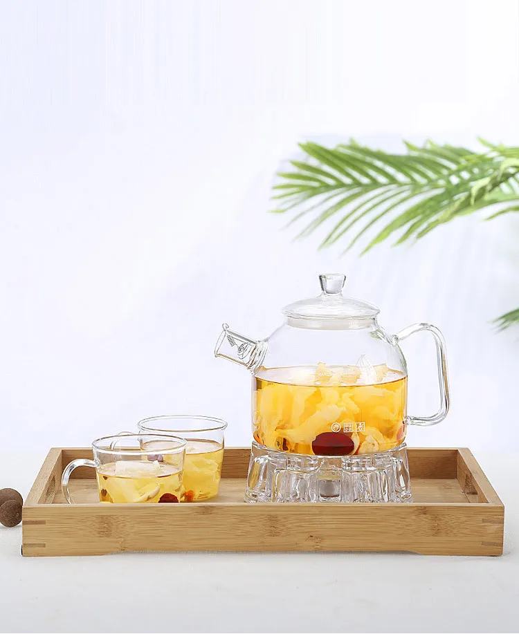 Ming shang de Glass Teapot Heated Glass Pot 900 Ml Glass Kettle Teapot Boiling Wholesale Customizable