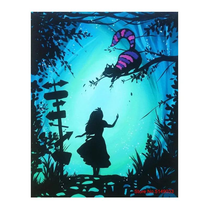 

Full Square/Round Drill DIY diamond Painting Cross Stitch Alice in Wonderland Princess Diamond Embroidery Mosaic Rhinestone Gift