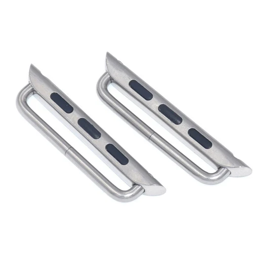 Silver A Connector Adapter for apple watch band 44mm 40mm 42mm 38mm iWatch 5 4 3 2 Stainless Steel Metal Adapter Tool watch Accessories - Цвет ремешка: Silver A