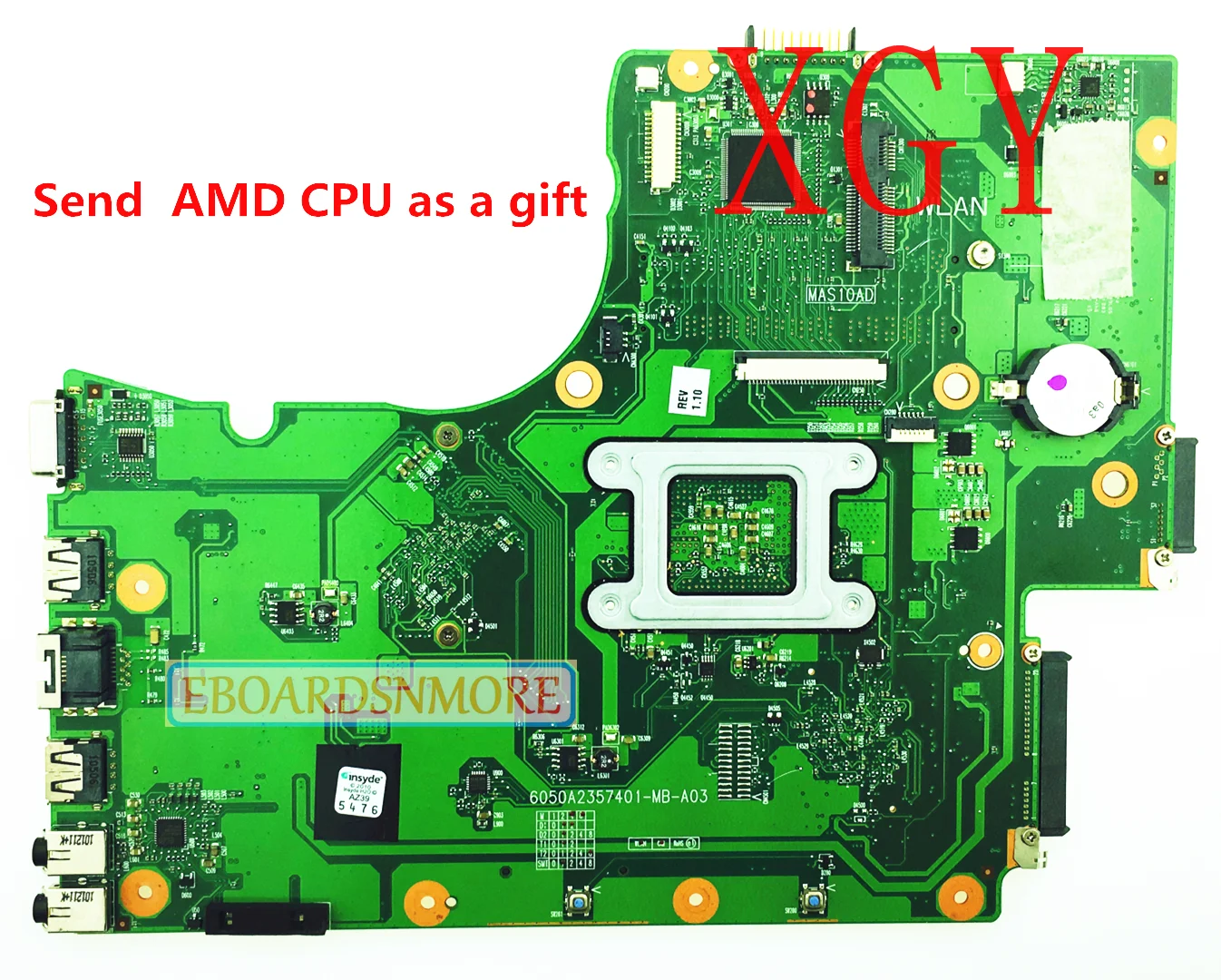 Материнская плата для ноутбука Toshiba Satellite C650D C655D AMD, 1310A2357402 V000225010 протестирована ОК