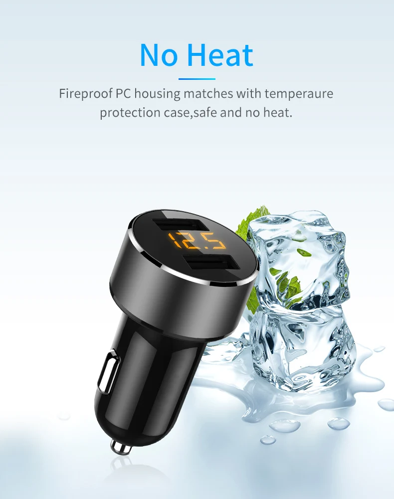 Автомобильное зарядное устройство rylybons с двумя usb-портами для быстрой зарядки, зарядное устройство для мобильного телефона, 2 порта для телефона, планшета, быстрое автомобильное зарядное устройство