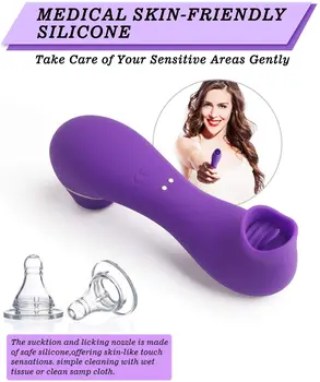 Sex Vibrators with Clitoris Sucker for Women Nipple Sucker Female Clitoris Stimulator Licking Tongue Adults Vaginal Sex Toys 4