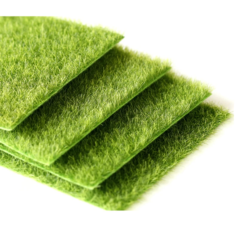 Micro Landscape Decoration Mini Fairy Garden Simulation Artificial Moss Decorative Lawn Turf Green Grass 1PC 15*15